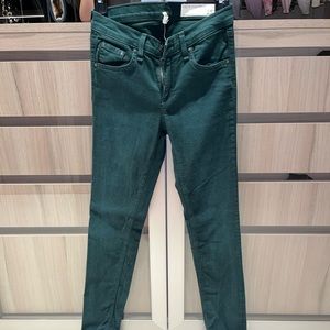 Green skinny Jean rag and bone jeans